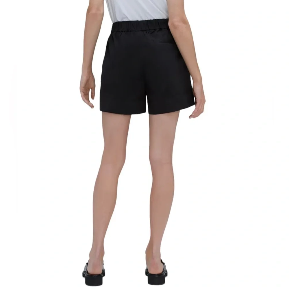 NEW EVERLANE The Easy Short Elastic Waist Pull‎ On Black Organic Cotton Size XS